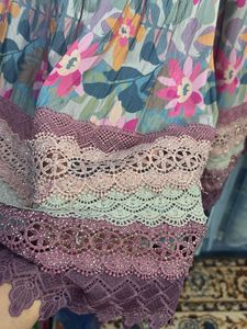 Floral Print Anarkali Dress