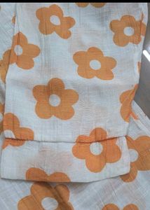 Orange Floral Button-Down