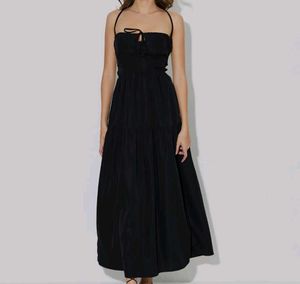 Chic Black Tiered Sundress