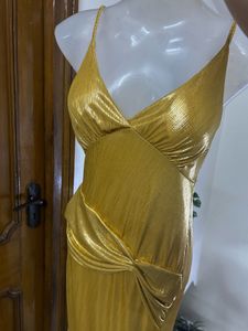 Elegant Gold Maxi Dress