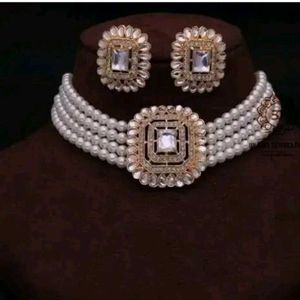 Elegant Pearl & Crystal Jewelry Set