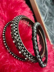 Coiled  Charms Bangles Set Of 6