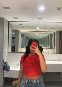 Red Mesh Top