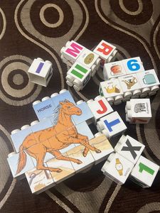 Block Puzzles 30 Piece Plastic Like New
