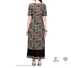 Abstract Patterned Brown Top🤎