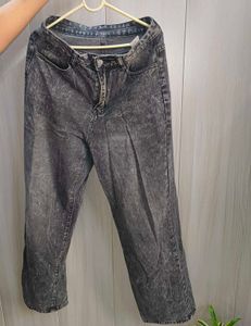 High Wait Charcoal Jeans