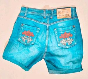 Size 28-30 Teal Denim Shorts For Women
