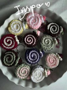 crochet roll keychain 🍰