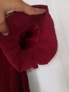 Brown Blouson Top