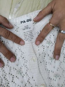 Elegant White Knit Cardigan