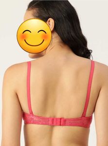 Coral Lace Push-Up Bra