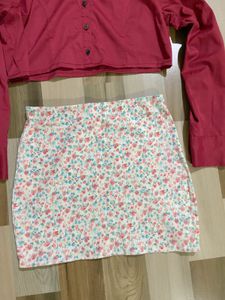 Floral Mini Skirt & Top Set
