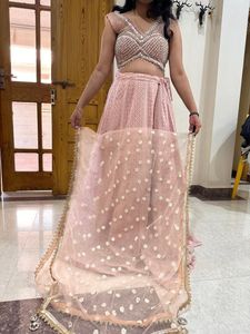 Elegant Pink Lehenga Choli Set