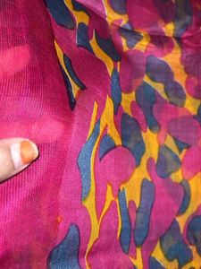 Rose Pink Printed Floral Saree
