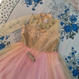 HEAVY WORK LONG GOWN FOR GIRLS