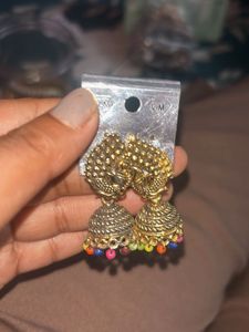 Peacock Jhumka Earrings