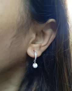 925 Silver Cz Hoops