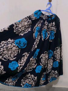 Blue Rose Bohemian Skirt.