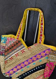 Ethnic Patchwork Tote Bag