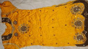Haldi Yellow Kurti With Pant And Dupatta