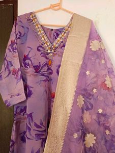 Lavender Kurta Set