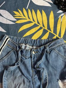 Distressed Stripe Jeans