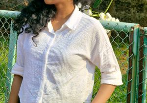 White Crop Shirt