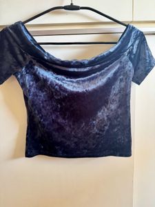Velvet Off-Shoulder Top