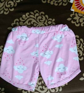 Soft Pink Cloud Print Shorts – Worn Once