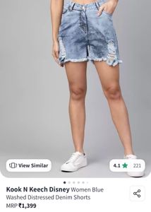 Distressed Denim Shorts