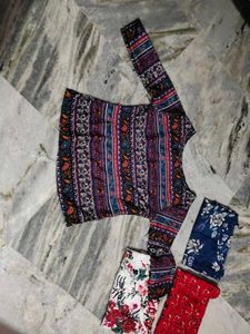 Floral Print Tops - Set of 4