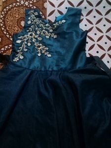 Green Party Wear Frock