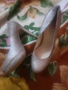 Sparkly Silver Heels