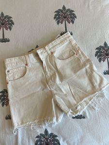 White Denim Shorts