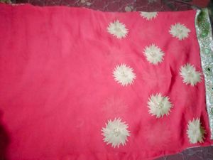 Pink Floral Saree with Blouse