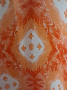 Orange Printed Casual Dress