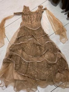 golden heavy cankin gown