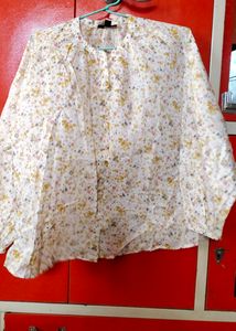 Off White Printed Top Loose Style