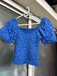 Blue Crop Top