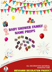 Baby Shower Marathi Family Name Props Pack