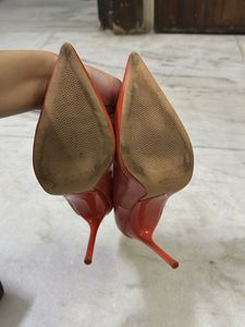 Zara Orange Pointed Heels