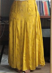 Yellow Printed Maxi Skirt