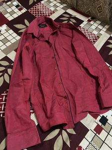 Burgundy Button-Down Shirt