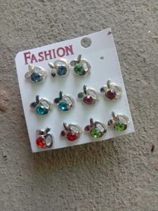 Colorful Apple Stud Earrings