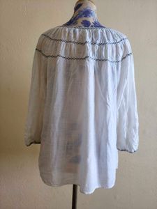 Embroidered Peasant Blouse