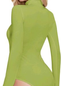 SHEIN Olive Green Turtleneck Slim Fit Bodysuit 🫒