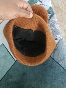 Pure Woolen Cap For Girls