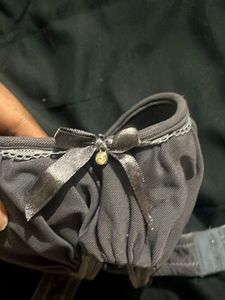 Lacy Grey Strapless Bra