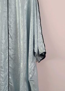 One Time Wore 💎Elegant Shimmery Sky Blue Abaya wi