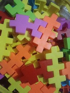 Colorful Interlocking Foam Blocks